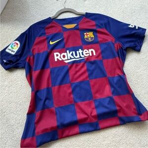 Nike Barcelona FC Blue and Red Checkered Jersey